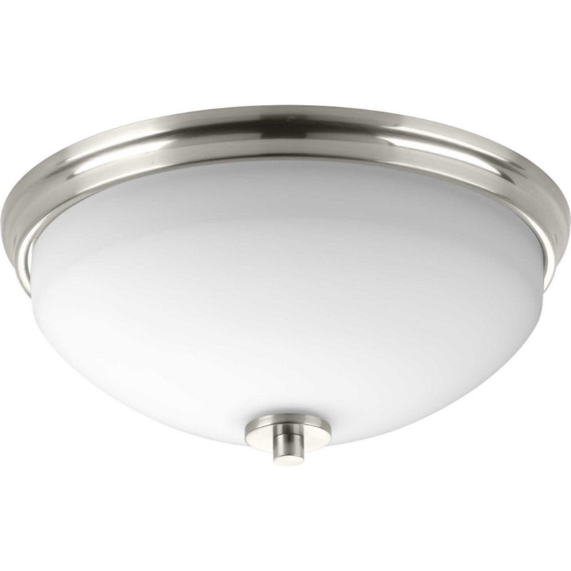 Progress Lighting P3423-09 Two Light Flush Mount, Brushed Nickel