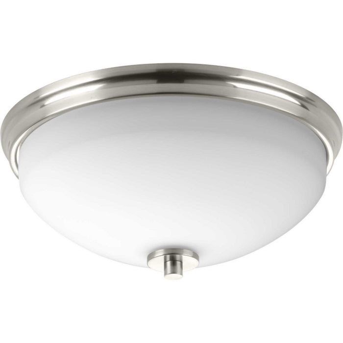 Progress Lighting P3423-09 Two Light Flush Mount, Brushed Nickel