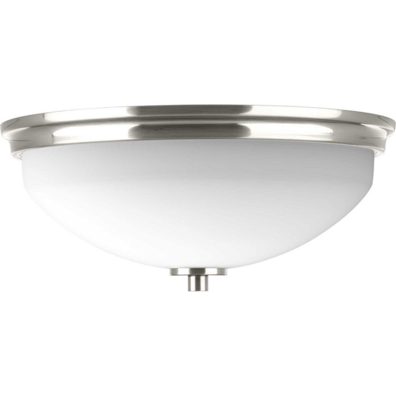 Progress Lighting P3423-09 Two Light Flush Mount, Brushed Nickel