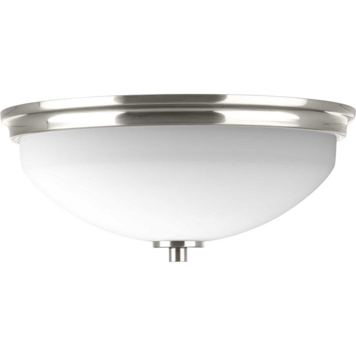 Progress Lighting P3423-09 Two Light Flush Mount, Brushed Nickel