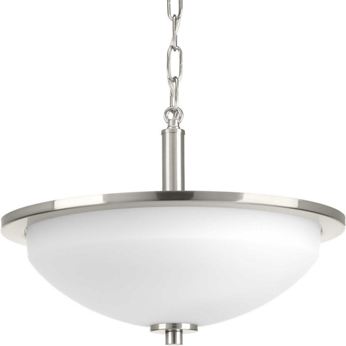 Progress Lighting P3424-09 Two Light Semi-Flush Convertible, Brushed Nickel