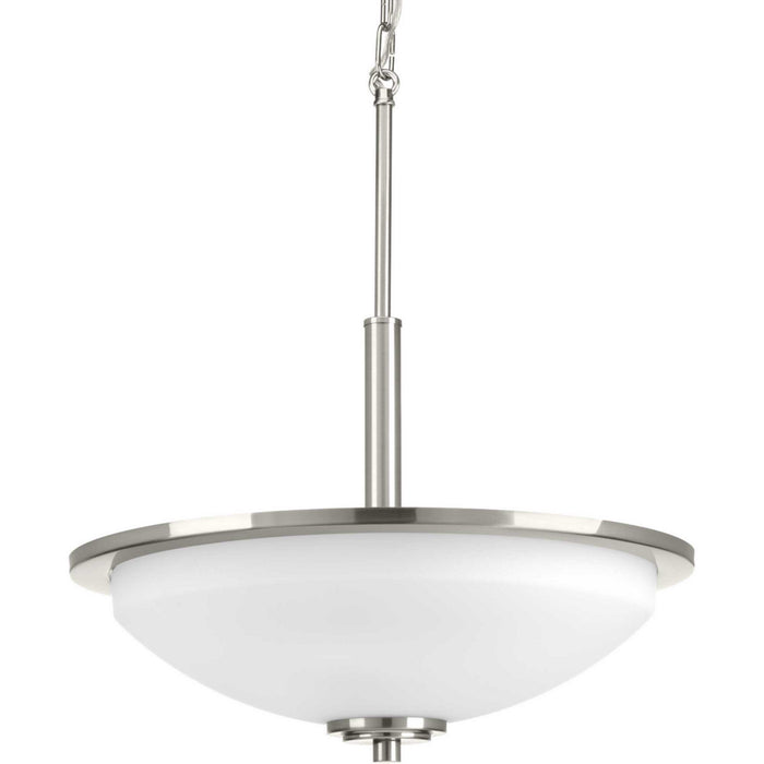 Progress Lighting P3450-09 Three Light inverted pendant, Brushed Nickel