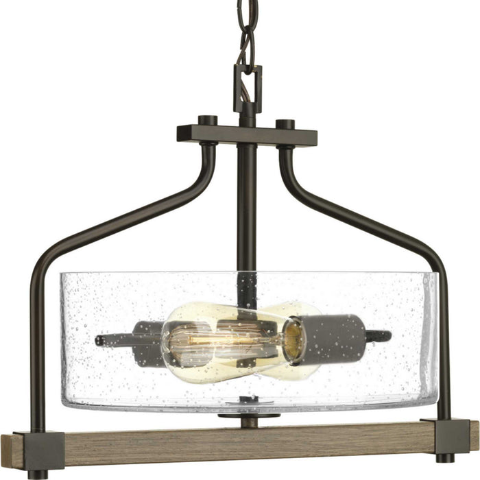 Progress Lighting P350059-020 Two light Semi-Flush Mount, Antique Bronze