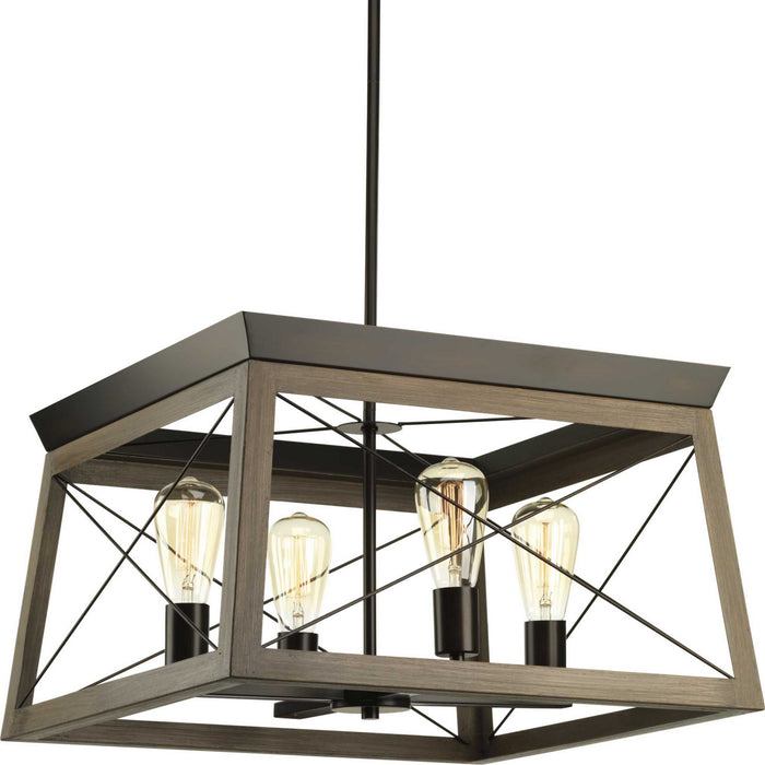 Progress Lighting P400047-020 Four Light Chandelier, Antique Bronze
