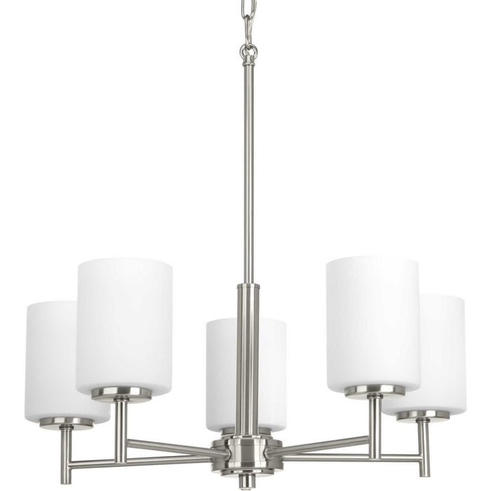 Progress Lighting P4319-09 Five Light Chandelier, Brushed Nickel