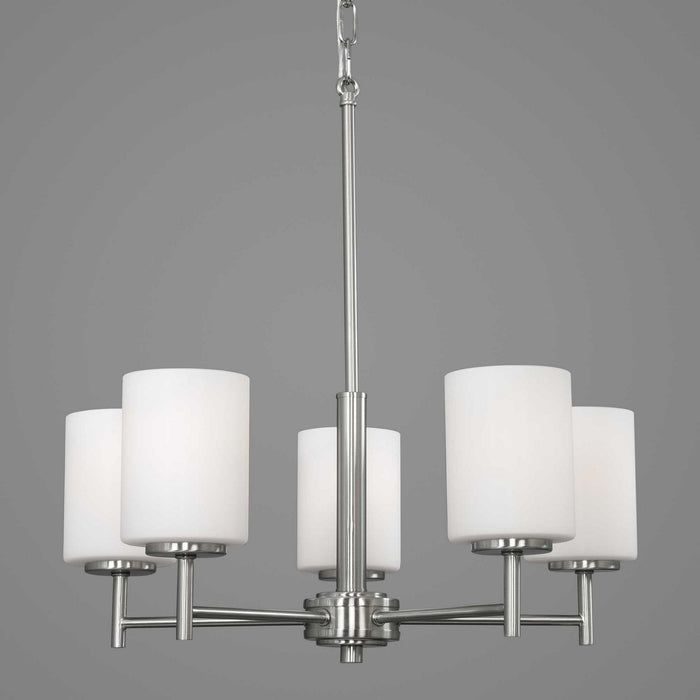 Progress Lighting P4319-09 Five Light Chandelier, Brushed Nickel