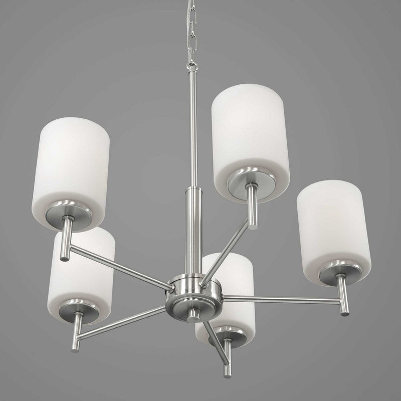 Progress Lighting P4319-09 Five Light Chandelier, Brushed Nickel