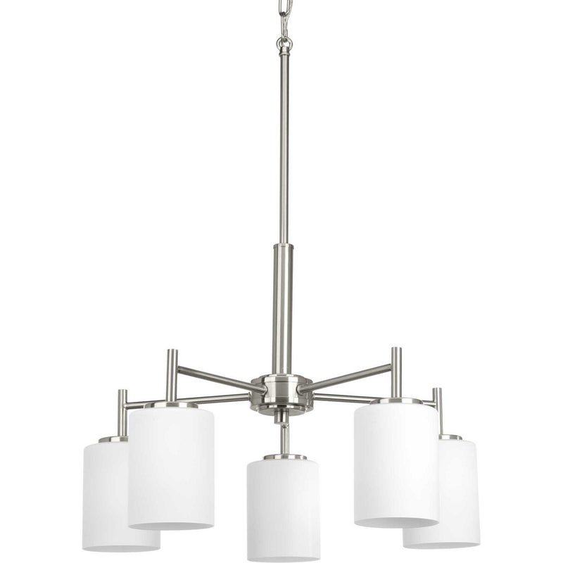 Progress Lighting P4319-09 Five Light Chandelier, Brushed Nickel