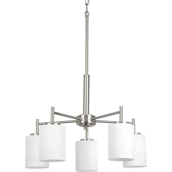 Progress Lighting P4319-09 Five Light Chandelier, Brushed Nickel