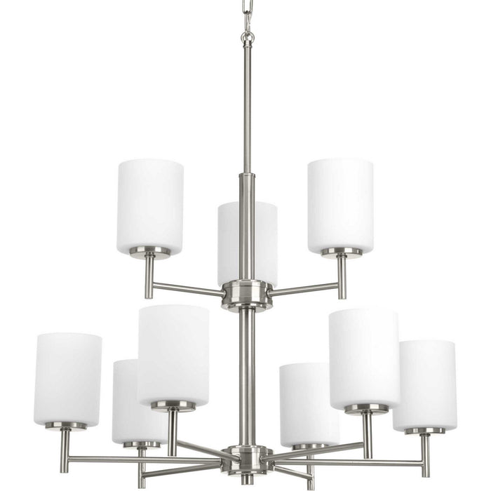 Progress Lighting P4726-09 Nine Light Chandelier, Brushed Nickel