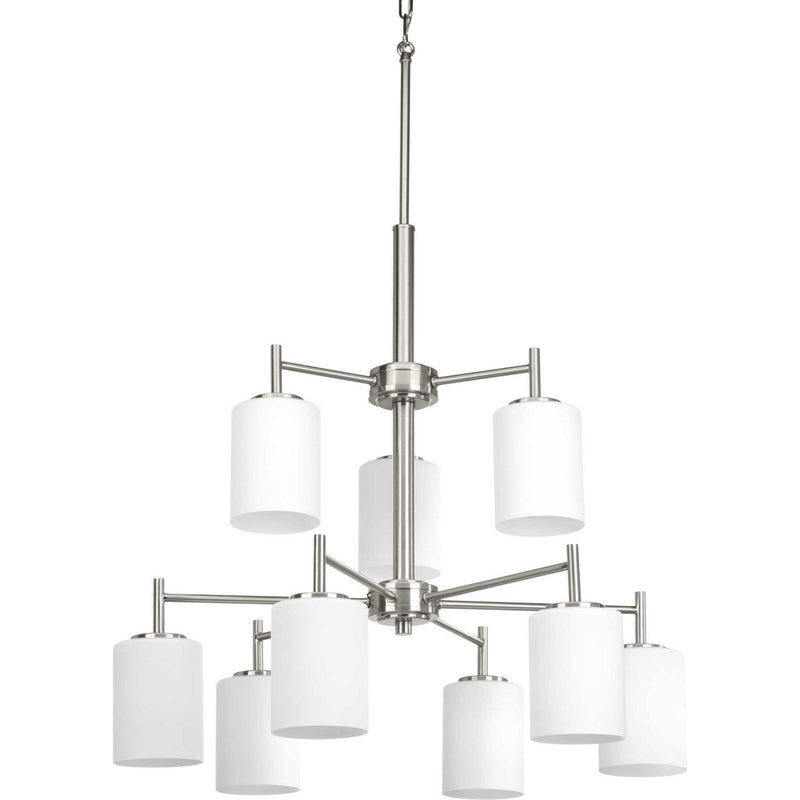 Progress Lighting P4726-09 Nine Light Chandelier, Brushed Nickel