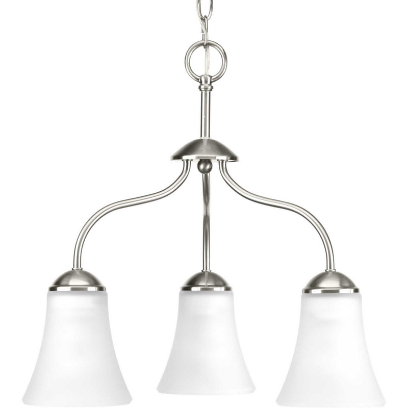 Progress Lighting P4762-09 Three Light Chandelier, Brushed Nickel