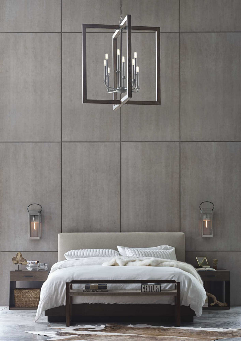 Progress Lighting P4763-141 Eight Light Chandelier, Galvanized Finish