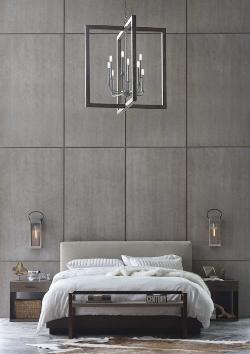Progress Lighting P4763-141 Eight Light Chandelier, Galvanized Finish