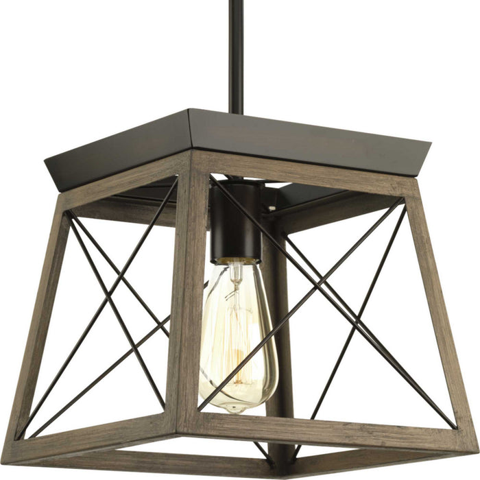 Progress Lighting P500041-020 One Light Pendant, Antique Bronze