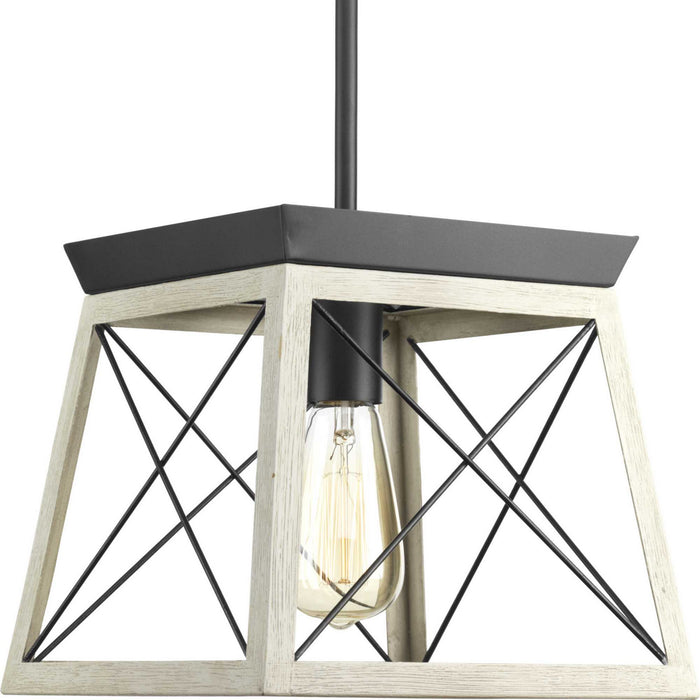 Progress Lighting P500041-143 One Light Pendant, Graphite