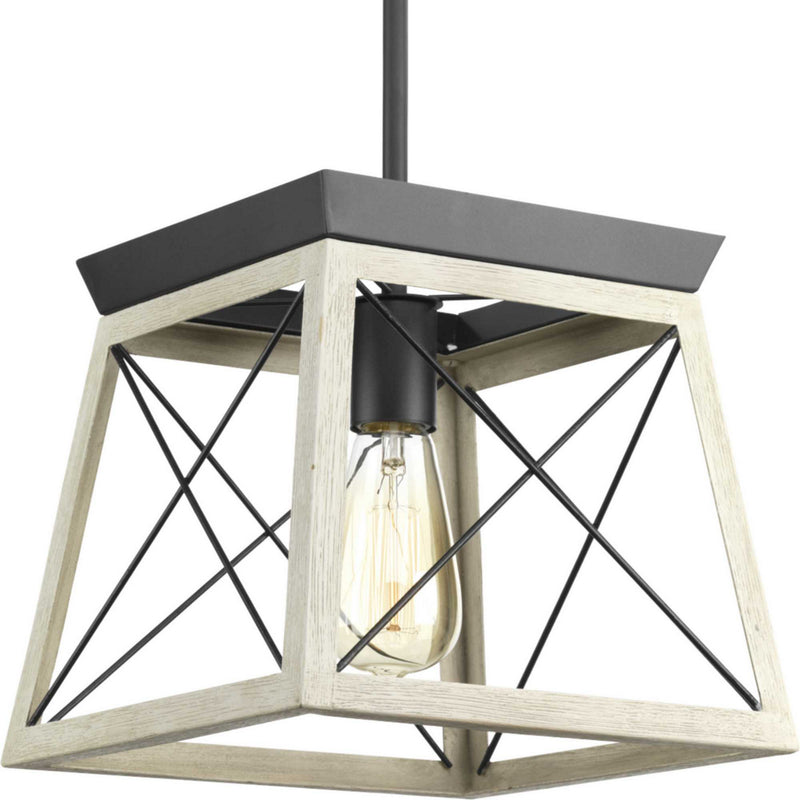 Progress Lighting P500041-143 One Light Pendant, Graphite