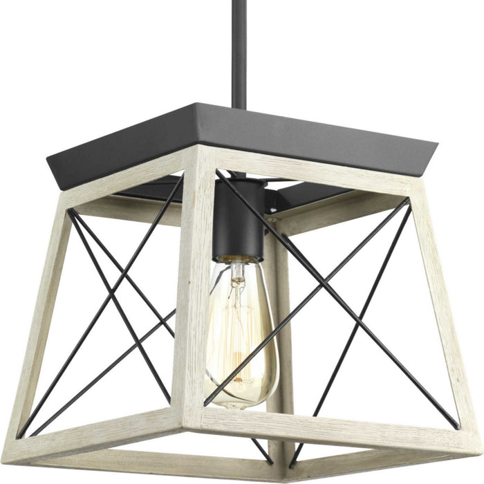Progress Lighting P500041-143 One Light Pendant, Graphite