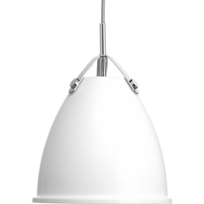 Progress Lighting P500051-030 One Light Pendant, White