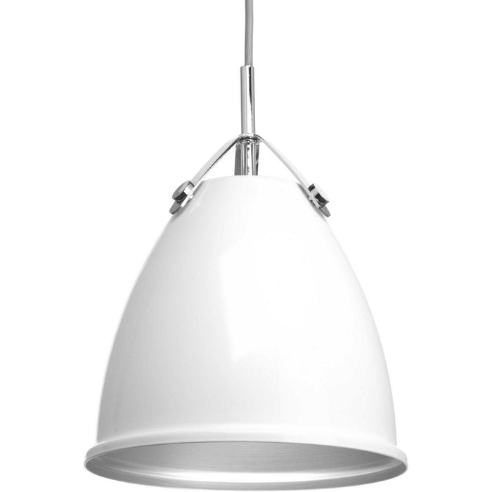 Progress Lighting P500051-030 One Light Pendant, White