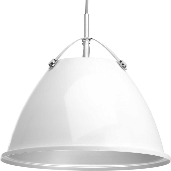 Progress Lighting P500052-030 One Light Pendant, White