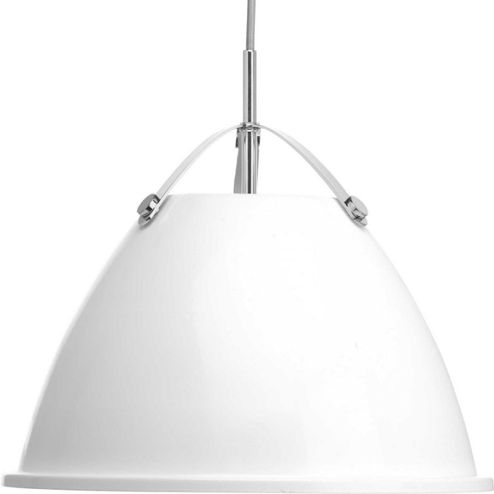 Progress Lighting P500052-030 One Light Pendant, White