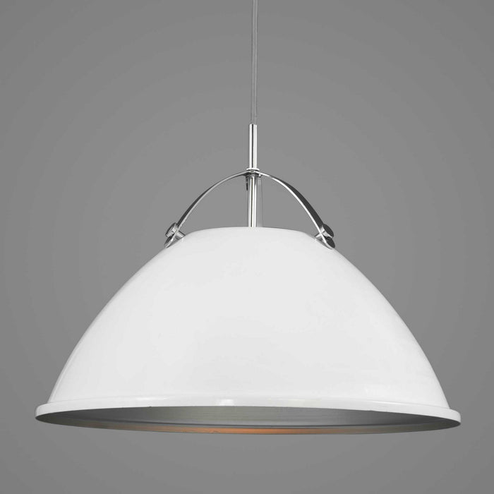 Progress Lighting P500053-030 One Light Pendant, White