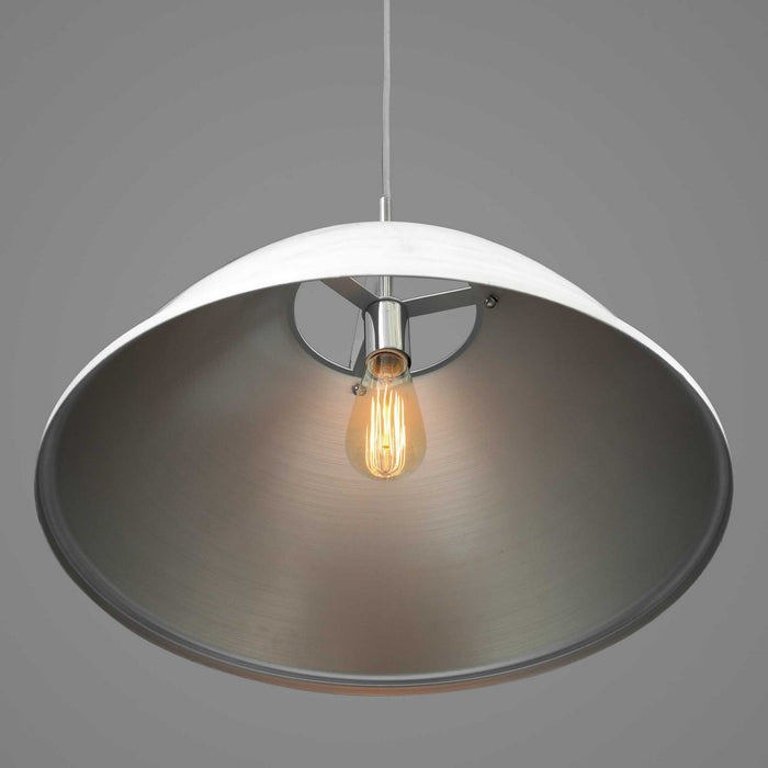 Progress Lighting P500053-030 One Light Pendant, White