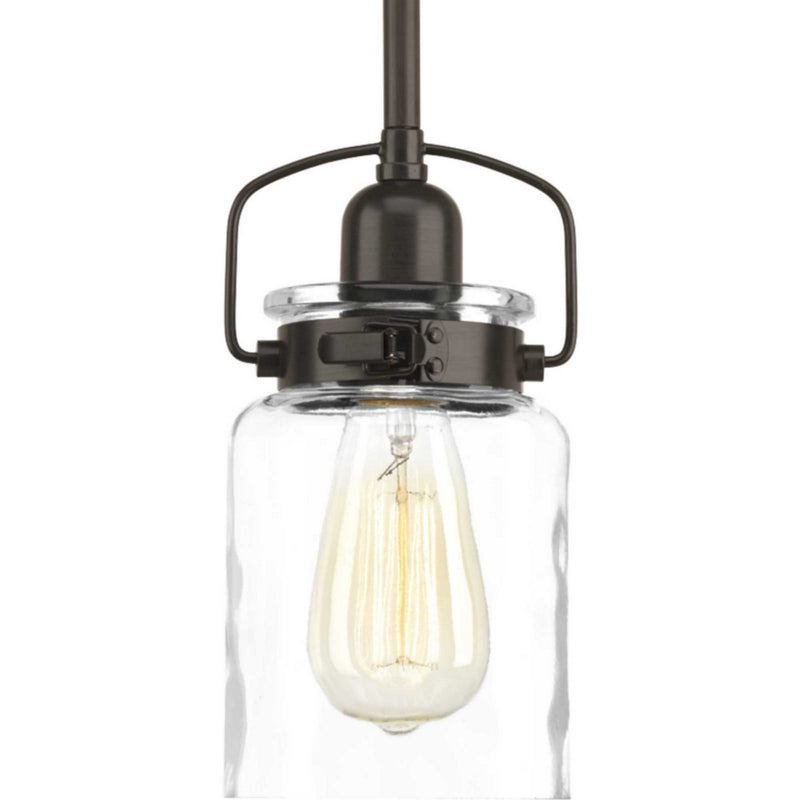 Progress Lighting P500055-020 One Light Mini Pendant, Antique Bronze