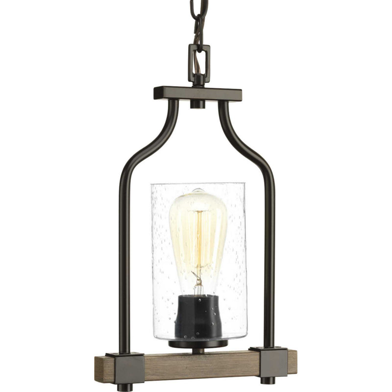 Progress Lighting P500056-020 One Light Mini Pendant, Antique Bronze