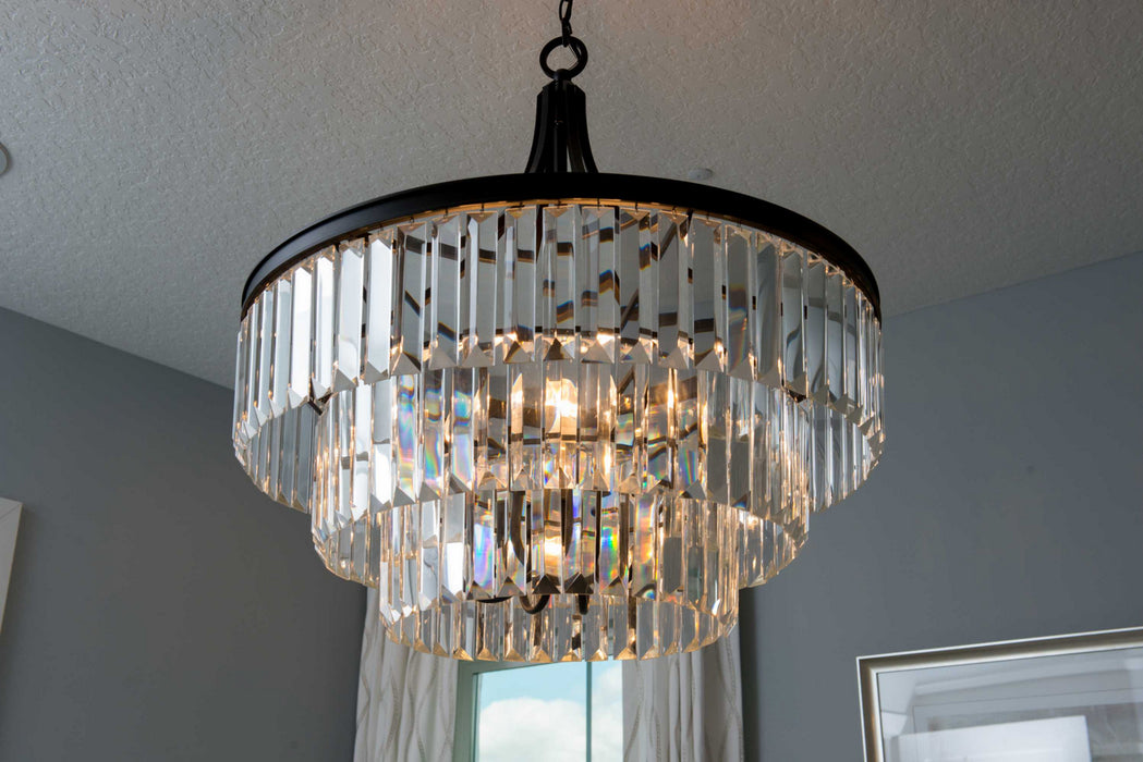 Progress Lighting P5346-20 Six Light Pendant, Antique Bronze