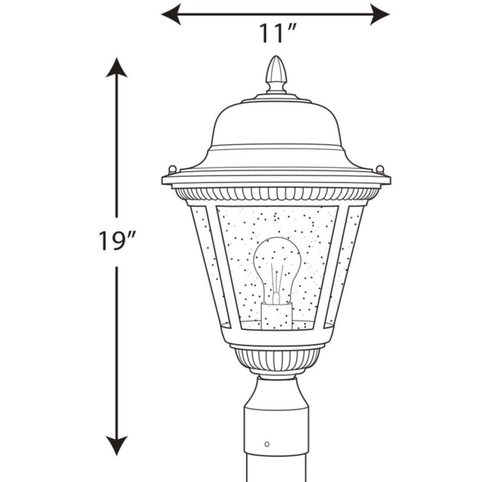 Progress Lighting P5458-31 One Light Post Lantern, Black