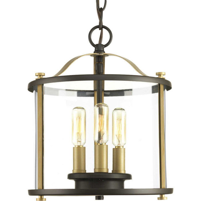 Progress Lighting P550011-020 Three Light Semi-Flush convertible, Antique Bronze