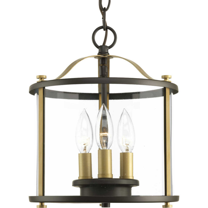 Progress Lighting P550011-020 Three Light Semi-Flush convertible, Antique Bronze