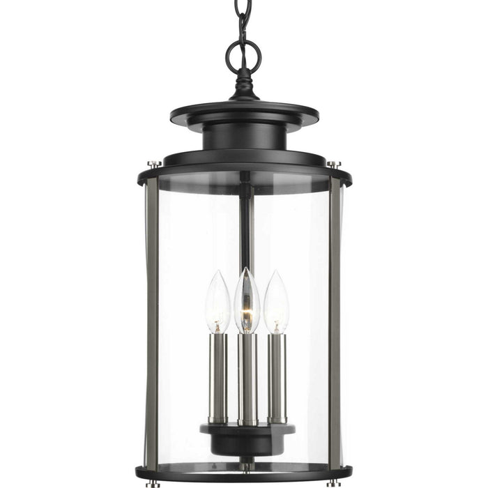 Progress Lighting P550012-031 Three Light Hanging Lantern, Black