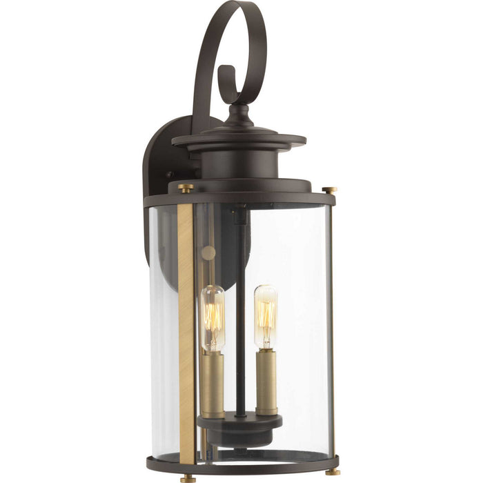 Progress Lighting P560037-020 Two Light Wall Lantern, Antique Bronze