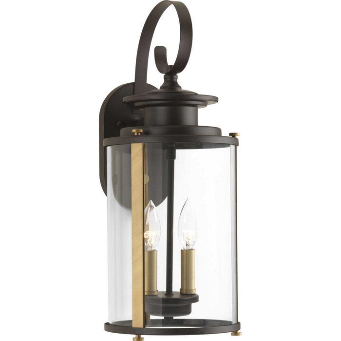 Progress Lighting P560037-020 Two Light Wall Lantern, Antique Bronze