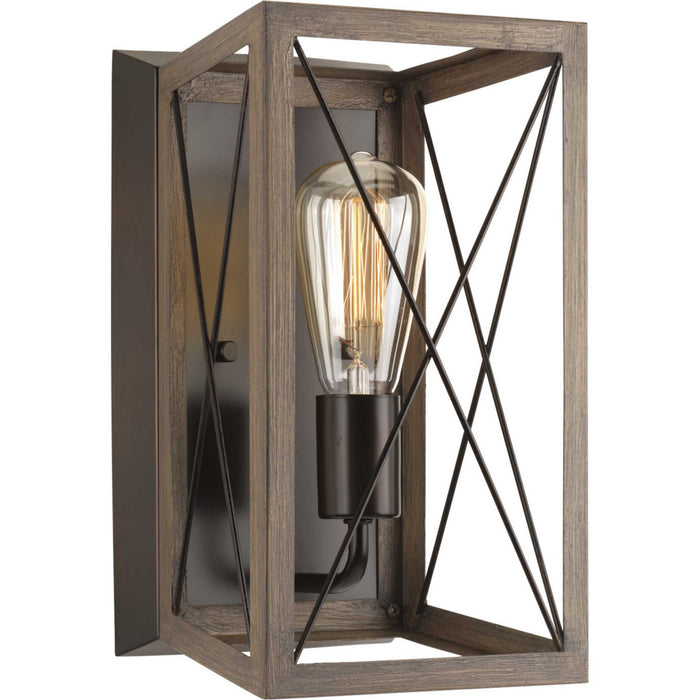 Progress Lighting P710012-020 One Light Wall Sconce, Antique Bronze