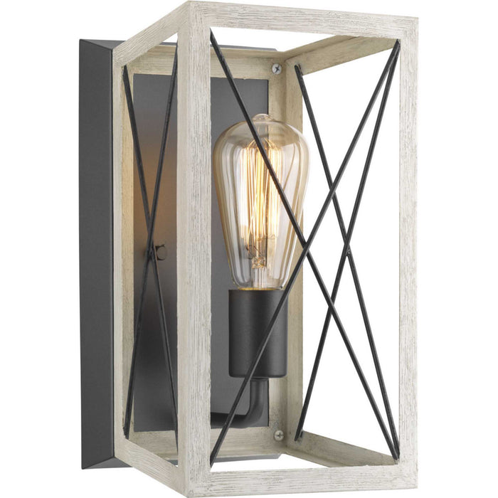 Progress Lighting P710012-143 One Light Wall Sconce, Graphite