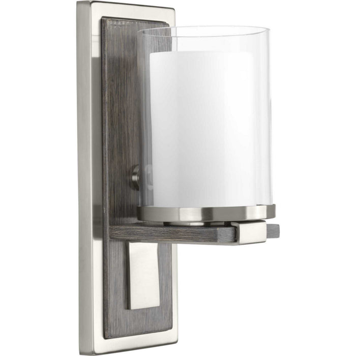 Progress Lighting P710015-009 One Light Wall Sconce, Brushed Nickel