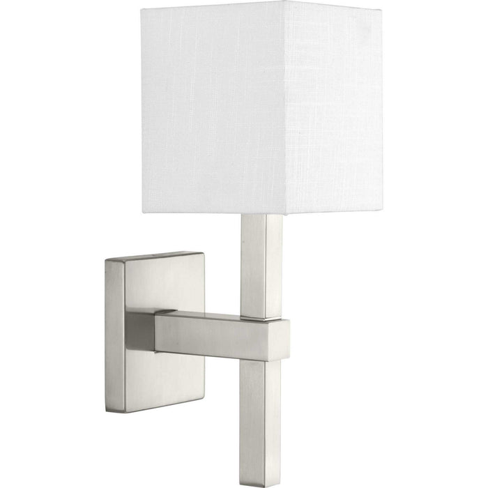 Progress Lighting P710016-009 One Light Wall Sconce, Brushed Nickel
