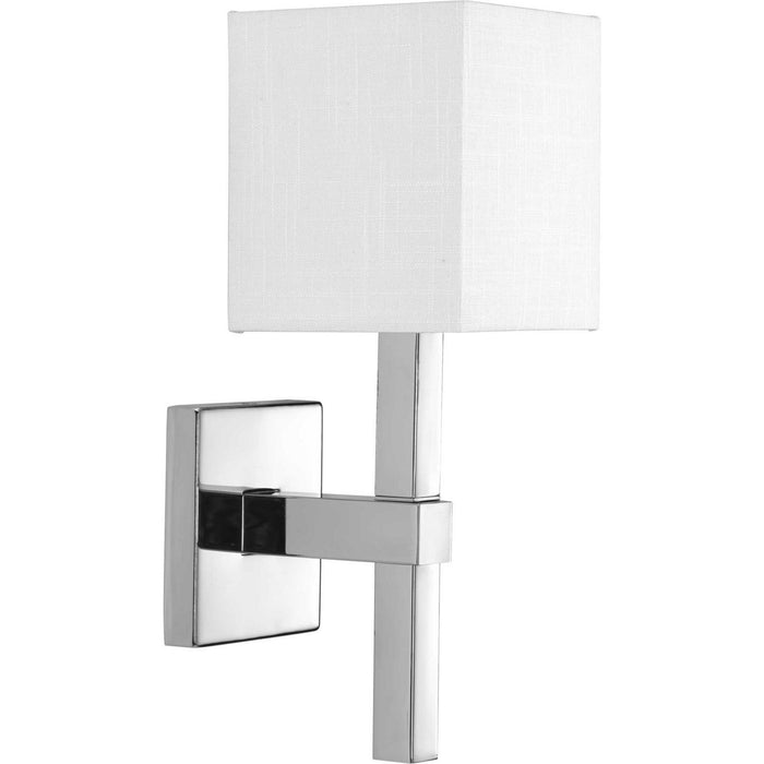 Progress Lighting P710016-015 One Light Wall Sconce, Polished Chrome