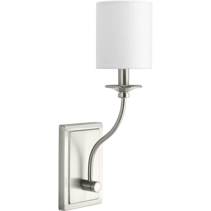 Progress Lighting P710018-009 One Light Wall Sconce, Brushed Nickel