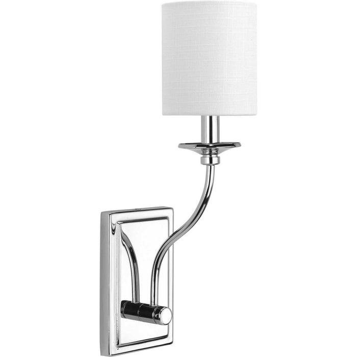 Progress Lighting P710018-015 One Light Wall Sconce, Polished Chrome