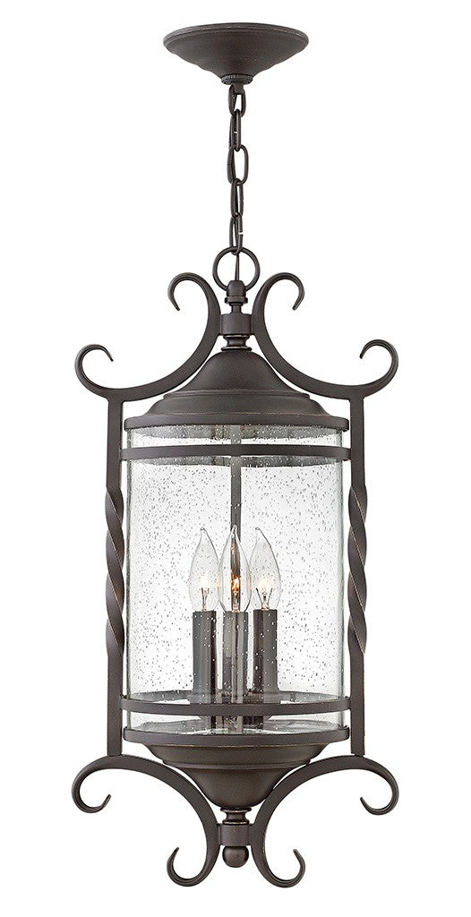 Hinkley 1147OL-CL LED Hanging Lantern, Olde Black
