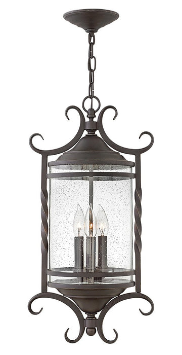 Hinkley 1147OL-CL LED Hanging Lantern, Olde Black