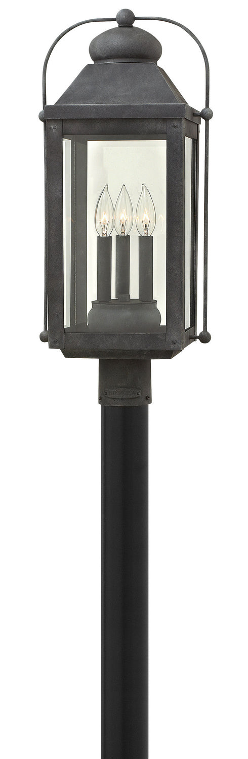 Hinkley 1851DZ-LL LED Post Top/ Pier Mount, Aged Zinc