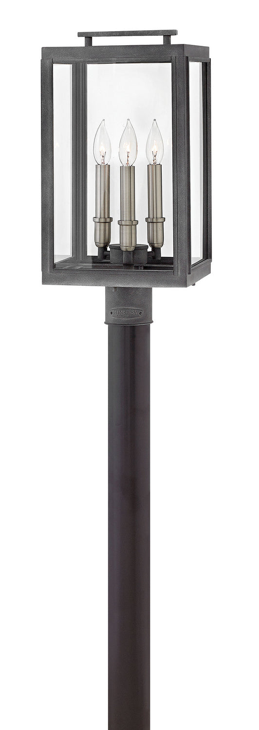 Hinkley 2911DZ LED Post Top/ Pier Mount, Aged Zinc