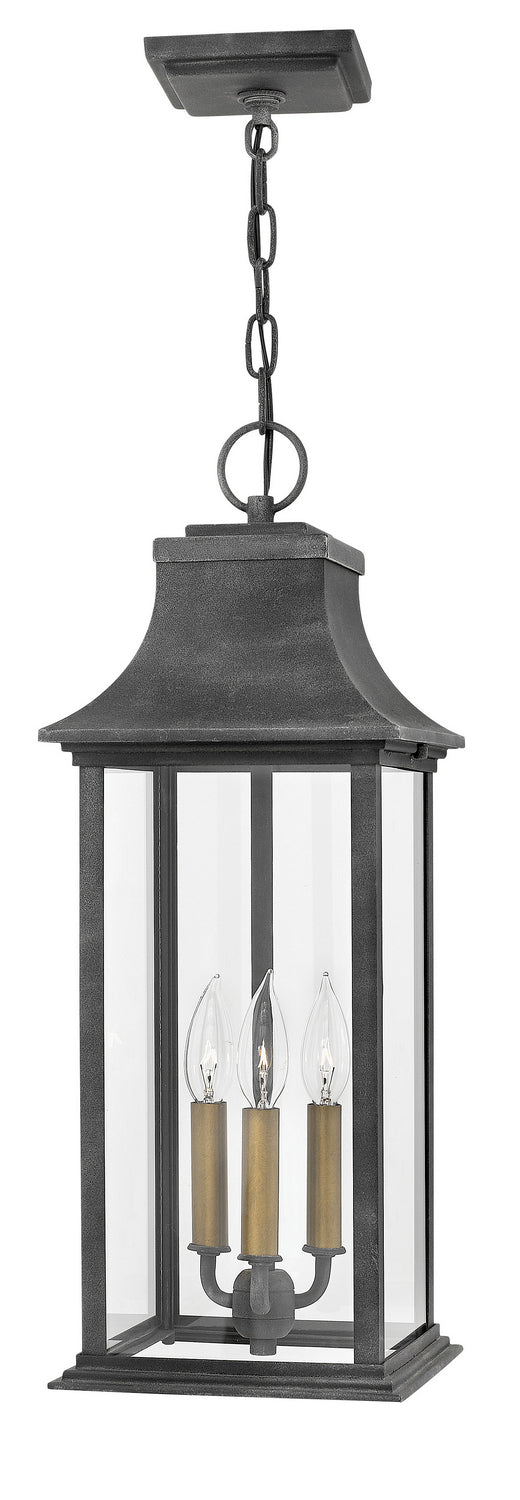Hinkley 2932DZ LED Hanging Lantern, Aged Zinc
