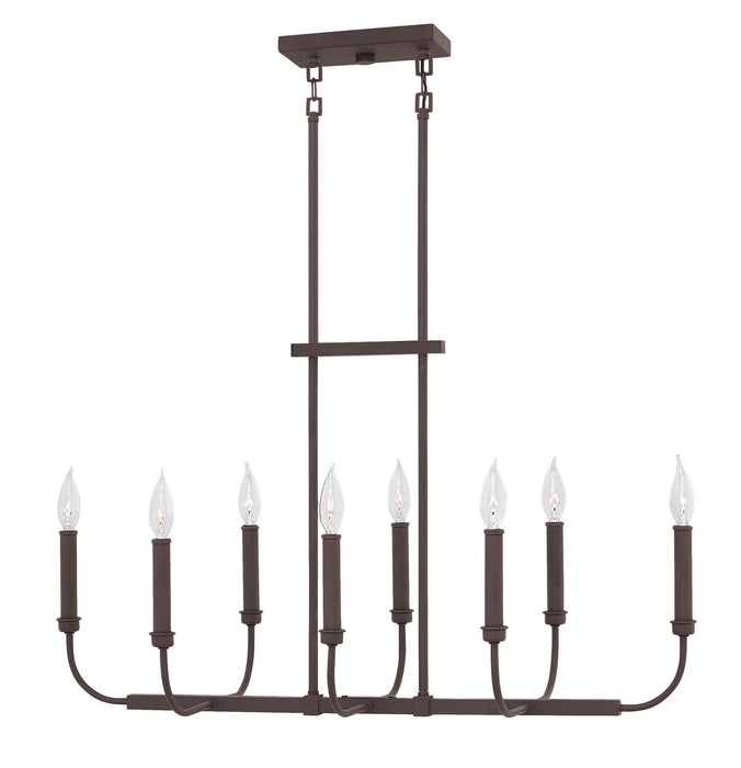 Hinkley 3074KZ LED Linear Chandelier, Buckeye Bronze